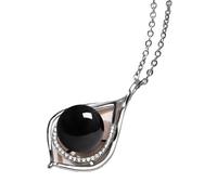 NIRNHYRUR Collar de Esmeraldas Colgante de Jade Hotan con Cuentas Buena Suerte y Collar Oro Rosa 18 Quilates o Plata 925. Piedra Verde Natural en Forma Bola Redonda. pequeño