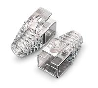 NIRNHYRUR Funda Protectora Protectores de Enchufe for Cable RJ 45, 100 Unidades, Cat6A/Cat7, Ethernet, RJ45, Tapa protección for Conector(Clear)