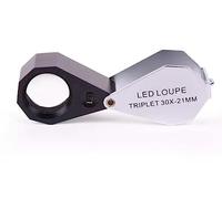 NIRNHYRUR Lupa de joyería Lupa for joyería, Lupa for joyeros 10X,20X,30X, Ojo Plegable, Relojes, Pasatiempos, antigüedades, Gemas, Monedas, Sellos(30X)