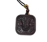 NIRNHYRUR Pulsera Brunei Agarwood 5mm Wushi Marca Guardian Deity Colgante, y Mango