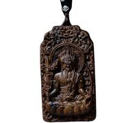 NIRNHYRUR Pulsera Colgante de Buda la Vida del guardián Grado Ocho, Colgante Madera agar Blanca Vietnam Nha Trang, Accesorio for Coche