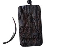 NIRNHYRUR Pulsera Vietnam Nha Trang Agarwood Tallado Guanyin Colgante Placa Cuadrada artefacto Cultural de Lujo Moda Que se Hunde en el Agua