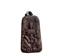 NIRNHYRUR Pulsera Vietnam Nha Trang Bodhisattva de Madera agar Blanca Samantabhadra Ocho deidades guardianas Colgante Relleno Resina Pieza Mano