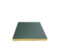 NiroSport colchoneta de ejercicios 100x100x8cm estera plegable Colchoneta de Aterrizaje para Gimnasia (Plegable, 100 cm) Color Verde/Amarillo