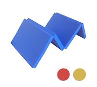 NiroSport colchoneta de ejercicios plegable en 4 partes 180x61x45cm azul estera plegable Colchoneta de aterrizaje colchoneta deportiva plegable alfombrilla de gimnasia colchoneta suave para suelo plegable