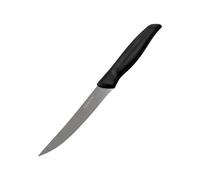 Nirosta Basic Cuchillo Chuletero 21 cm, Hoja de 11,5 cm de Acero Inoxidable, Óptimo para Cortar Carne con Facilidad, Mango de Plástico Negro, Agarre Cómodo, 1 ud.