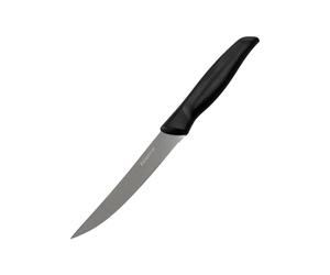 Nirosta Basic Cuchillo Chuletero 21 cm, Hoja de 11,5 cm de Acero Inoxidable, Óptimo para Cortar Carne con Facilidad, Mango de Plástico Negro, Agarre Cómodo, 1 ud.