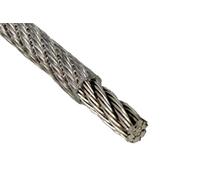 Nirosta Cable de alambre de 3/4 mm, 20 m, 3/4 mm, acero inoxidable, 7 x 7, recubierto de PVC transparente, EN 1.4401 dureza media A4