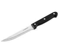 NIROSTA Cuchillo cocina multiusos de acero inoxidable y mango de termoplástico cristalino de alta rigidez (POM), MEGA, 21x1,5cm, cuchillo para cocina (color: negro e inoxidable), 1 ud.