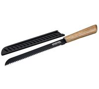 Nirosta Cuchillo de verduras antiadherente con mango de madera de acacia certificado, perfecto para cortar frutas y verduras, incluye protector de hoja, 4 años de garantía