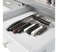 Nirosta Organizador de Cuchillos para cocina, para guardar con seguridad hasta 15 cuchillos de cocina sin perder su afilado, ABS y acero cromado, 18cm, 1 ud