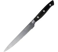 Nirosta Trinity Cuchillo de Cocina Dentado, Cuchillo Multiusos de Acero Inoxidable con Mango Ergonómico, Hoja de 14 cm, Cuchillo de Cocinero Afilado a Mano con Hoja Dentada, 25 cm longitud, 1 ud.
