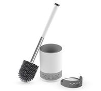 Nirox Escobilla de Silicona de Inodoro - - Escobilla de Limpieza de WC con Soporte - - De Pared o Independiente - - Portaescobilla con Piedra Mineral Que Absorbe la Humedad