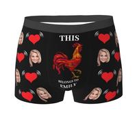 Nirusetty Boxers personalizados con cara divertida para hombres, novio, padre, marido, boxeadores personalizados para cumpleaños, día de San Valentín, regalos para él, Esta pertenece a tu esposa