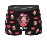 Nirusetty Boxers personalizados con cara personalizada con imagen divertida para regalos de Navidad, cumpleaños, hombres, novio, marido, padre, All My Sweet Heart, XS