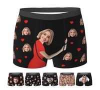 Nirusetty Boxers personalizados para hombre, divertidos bóxers para hombres, ropa interior personalizada con foto, regalos personalizados para San Valentín, aniversario, cumpleaños, ¡Eres increíble