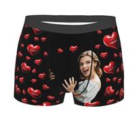 Nirusetty Boxers personalizados para hombre, novio, marido, con cara, divertidos calzoncillos tipo bóxer para el día de San Valentín, regalos divertidos, ¡Eres increíble!, 3XL