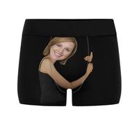 Nirusetty Calzoncillos tipo bóxer personalizados para hombre con cara divertida de fotos, ropa interior personalizada para hombre, ¡Eres increíble! - Negro, S