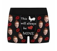 Nirusetty Calzoncillos tipo bóxer personalizados para hombre, con texto en inglés "I Love You", con texto en inglés "I Love You", calzoncillos con foto (XS-XXXL), Esto siempre será mío, S