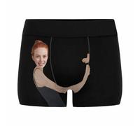 Nirusetty Calzoncillos tipo bóxer personalizados para hombre, con texto en inglés "I Love You", con texto en inglés "I Love You", calzoncillos con foto (XS-XXXL), Hold Onto My Love, L