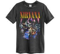 Nirvana Amplified Collection Unplugged in New York - Camiseta para Hombre, Azul Oscuro, XS