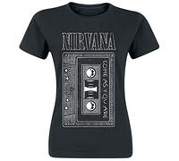 Nirvana As You Are Tape Mujer Camiseta Negro L 100% algodón Regular