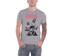Nirvana Bathroom Photo Hombre Camiseta Gris/Melé L 90% algodón, 10% poliéster Vorne Bedruckt Regular