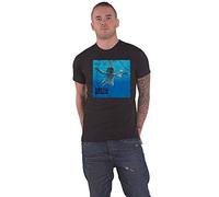Nirvana Camiseta amarilla Smile Band Logo Nuevo Oficial Hombre Negro, Negro, XXL