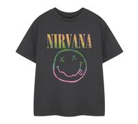 Nirvana Camiseta Diseño Logotipo de Arco Iris de Manga Corta para (NS9627)