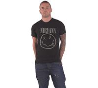 Nirvana Camiseta Hi-Build Band Logo Nuevo Oficial Unisex Negro, Negro, XXL