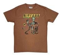 Nirvana Camiseta Incesticida Band Logo Nuevo Oficial Unisex Marrón, marrón, L