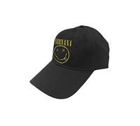 Nirvana - Cappello (Unisex-U) Logo & Smiley (Nero)
