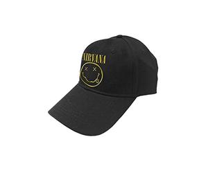 Nirvana - Cappello (Unisex-U) Logo & Smiley (Nero)