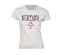 NIRVANA - FEMME OFF-WHITE T-Shirt, Girlie Womens: 12