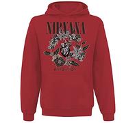Nirvana Heart Shaped Box Hombre Sudadera con Capucha Rojo M