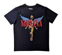Nirvana In Utero Angelic - playera para niños, color negro, Negro -, Large (9/10 Yrs)
