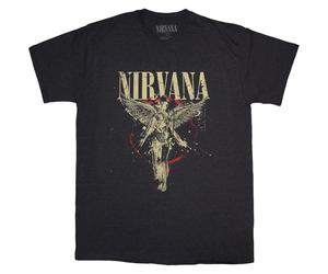 Nirvana in Utero Band - Camiseta con logotipo de la banda, talla S, color gris