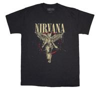 Camiseta con logotipo de Nirvana in Utero Band, gris, XL
