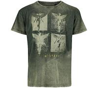 Nirvana In Utero Collage Hombre Camiseta Verde M 100% algodón Vorne Bedruckt, Hinten Bedruckt Regular