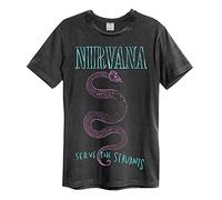 Amplified - Camiseta Nirvana Serve The Servants, Color Gris Oscuro XXL Negro