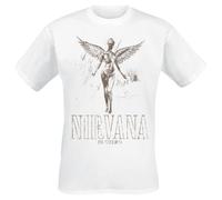 Nirvana In Utero Hombre Camiseta Blanco 4XL 100% algodón Vorne Bedruckt Regular