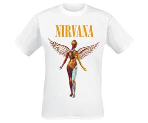 Nirvana In Utero Hombre Camiseta Blanco M 100% algodón Regular