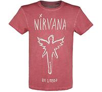 Nirvana In Utero Hombre Camiseta Rojo 3XL 100% algodón Regular