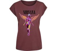 Nirvana In Utero Mujer Camiseta Rojo L 100% algodón Vorne Bedruckt Regular