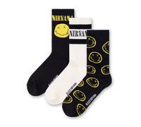 Nirvana Multicolor Logo 3 Pack Juego de 3 calcetines de pantorrilla Hombres