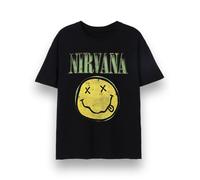 Nirvana Negro Classic Logo Camiseta de manga corta Hombres