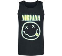 Nirvana Neon Logo Hombre Top Tirante Ancho Negro 100% algodón Regular