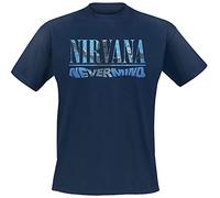 Nirvana Nevermind Hombre Camiseta Azul Marino Regular