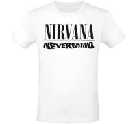 Nirvana Nevermind Hombre Camiseta Blanco 100% algodón Regular