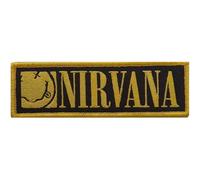 Nirvana - Parches Termoadhesivos Diseño Logotipo Smiley (Talla Única) (Amarillo, Negro)